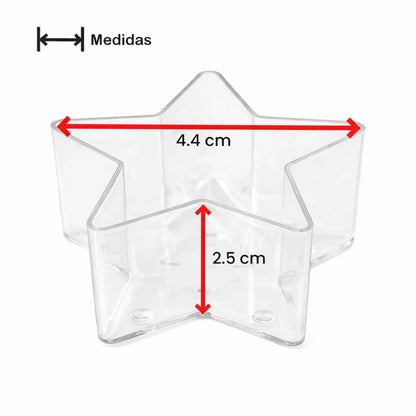 Vaso de Plástico para Velas de Té – Vasos para Velas Artesanales Forma Estrella - Candle Craft
