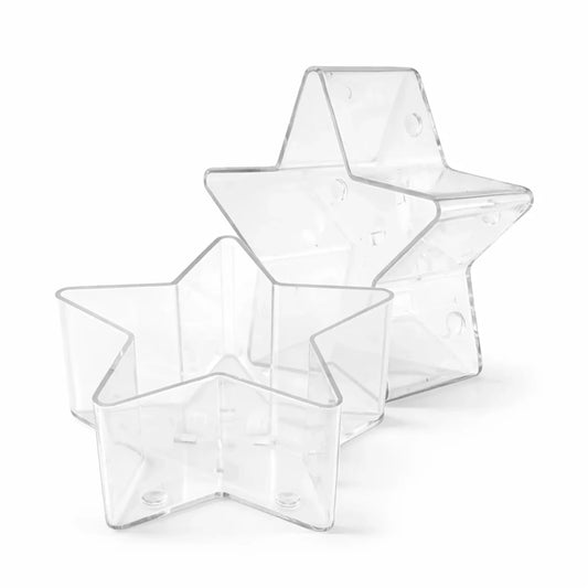 Vaso de Plástico para Velas de Té – Vasos para Velas Artesanales Forma Estrella - Candle Craft