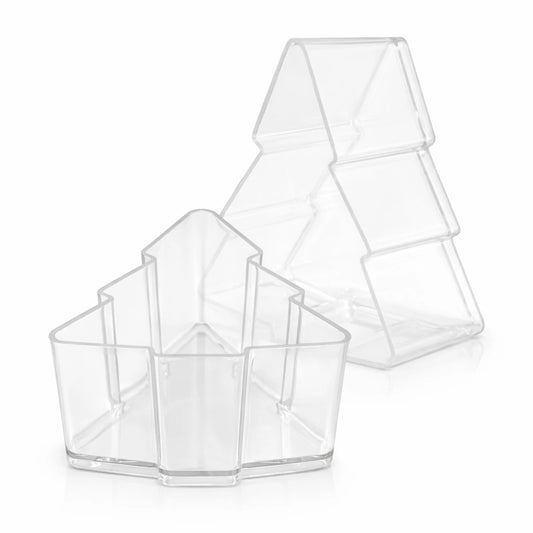 Vaso de Plástico para Velas de Té – Vasos para Velas Artesanales Forma Pino Navideño - Candle Craft