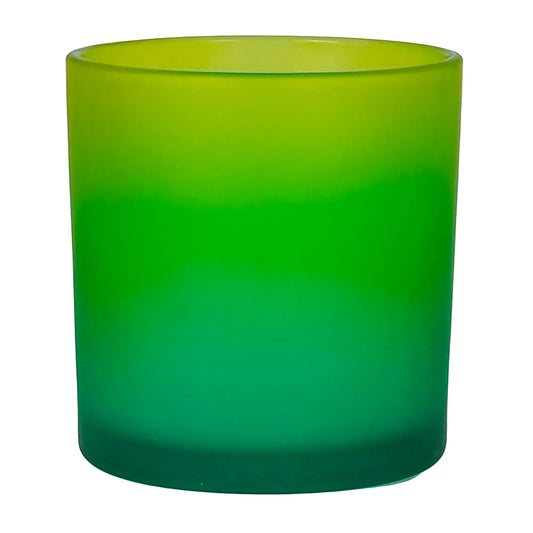 560ml - Mónaco Vaso de vidrio para velas - 2 colores: Amarillo y Azul Satinado