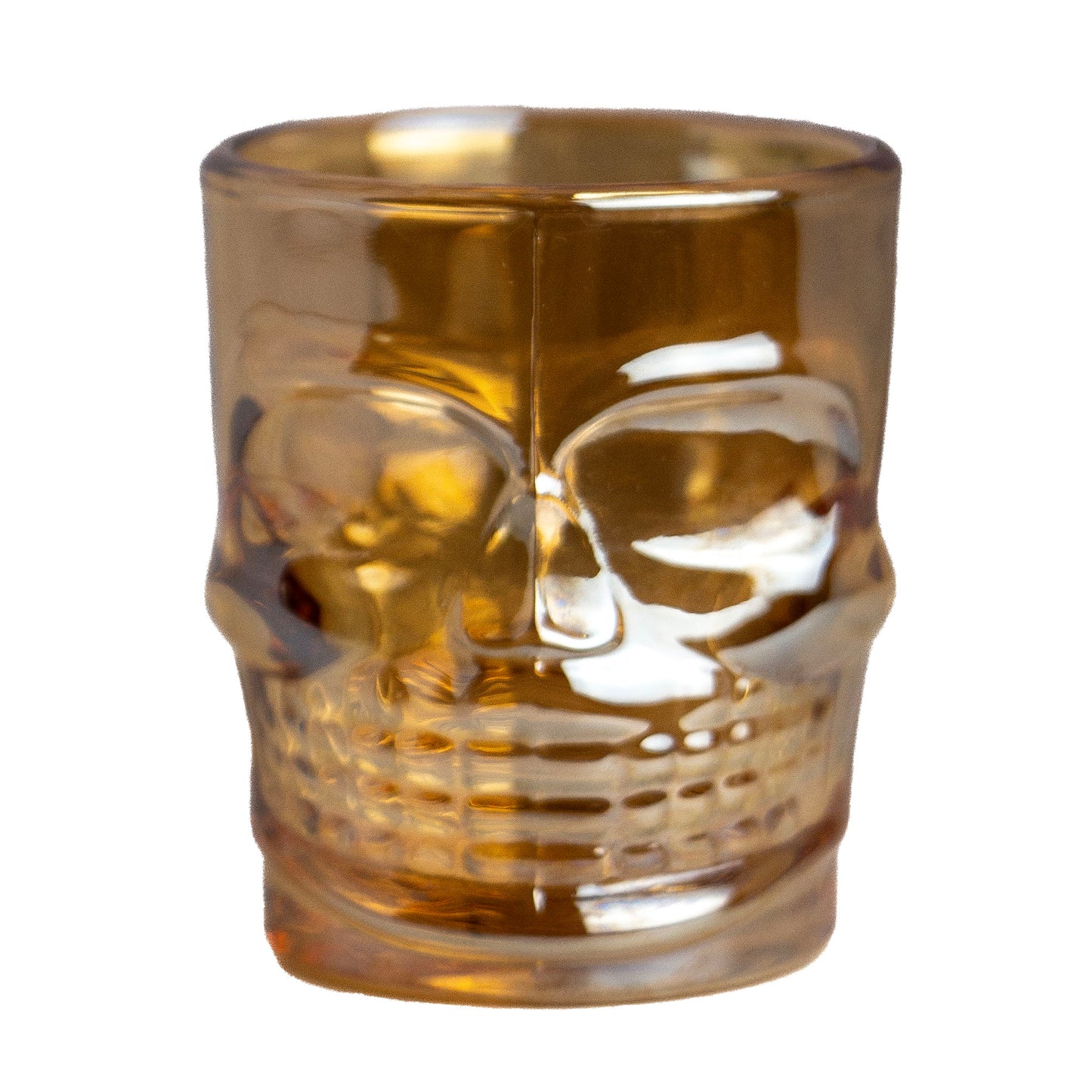 60ml - Mónaco Vaso Calavera de vidrio para velas - Transparente Tornasol