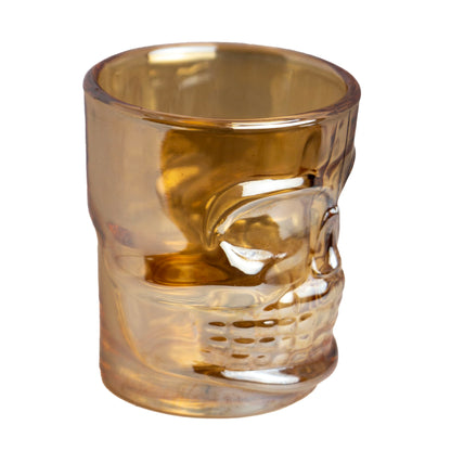 60ml - Mónaco Vaso Calavera de vidrio para velas - Transparente Tornasol