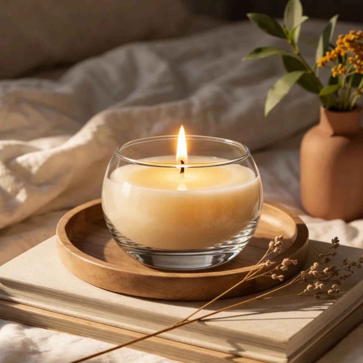 Votivos Portavelas Pecera - Vaso de vidrio para velas redonda - Frasco Transparente - 120ml - Candle Craft