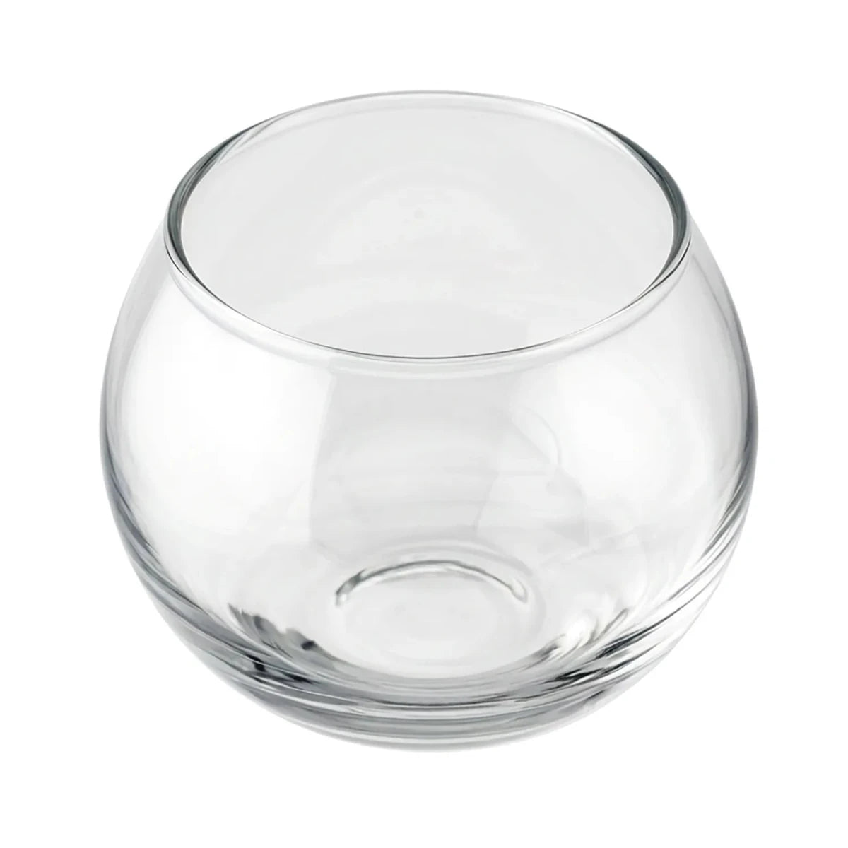 Votivos Portavelas Pecera - Vaso de vidrio para velas redonda - Transparente - 120ml - Candle Craft