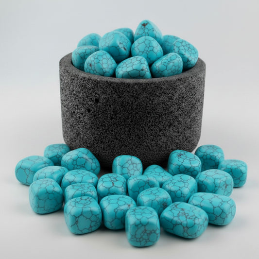Piedra Turquesa Pulida – Energía Positiva, Amor y Equilibrio para Signos de Aire y Agua Para Velas y Decoración