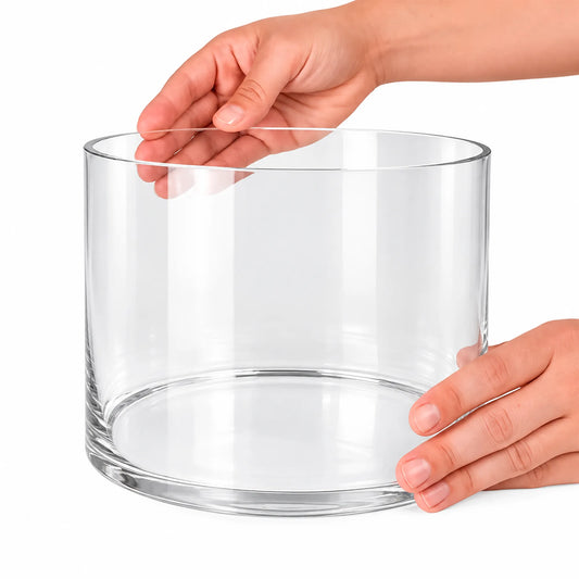 4100ml - Mónaco Vaso de Vidrio para Velas Extra Grande - Frasco Cristal Transparente